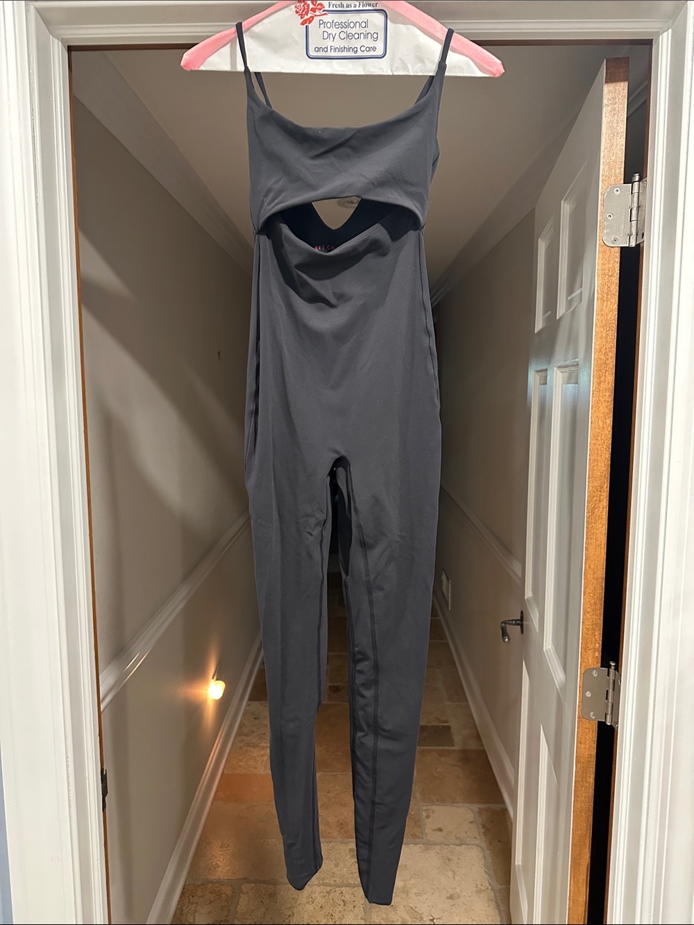 LEFT ON FRIDAY Black Cutout Jumpsuit with Spaghetti Straps